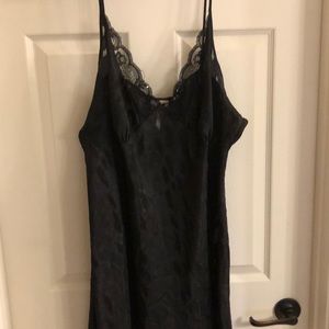 Black lace chemise